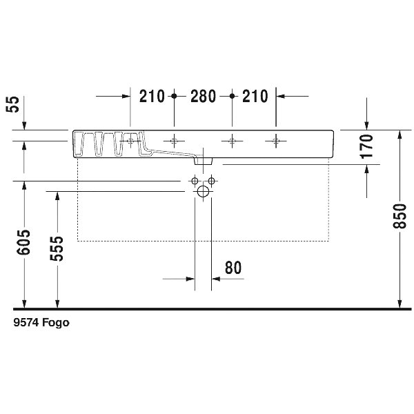 Duravit Vero White with WonderGliss Ceramic Rectangular Vessel Bathroom